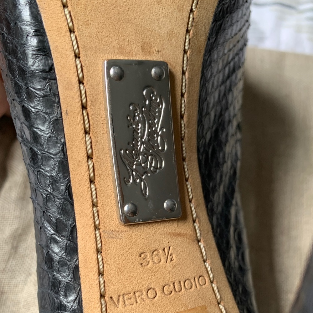 Alejandro Ingelmo Black Python Platform Heels Sti… - image 3